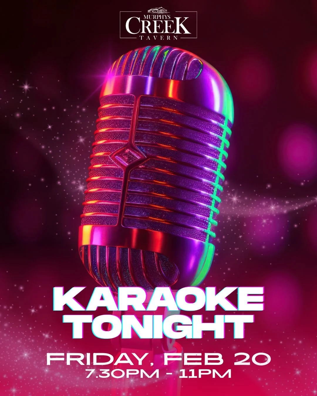 Huge night at the Creek tonight and you&rsquo;re invited. 🎉🤩🎶

🎱 Pool comp from 6.30pm | &spades;️ Jag the Joker is waiting to go off |
🎤 Karaoke kicks off at 7.30pm

So round up the crew, get in early for dinner, grab a few cold ones and settle