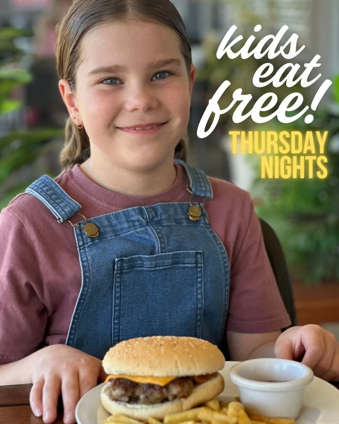 👨&zwj;👩&zwj;👧&zwj;👦 Making family dinners a little easier&hellip;

We know times are tight... and getting the whole family out for dinner isn&rsquo;t always easy.

That&rsquo;s why every Thursday night&hellip; KIDS EAT FREE. 🙌

Get one free kids