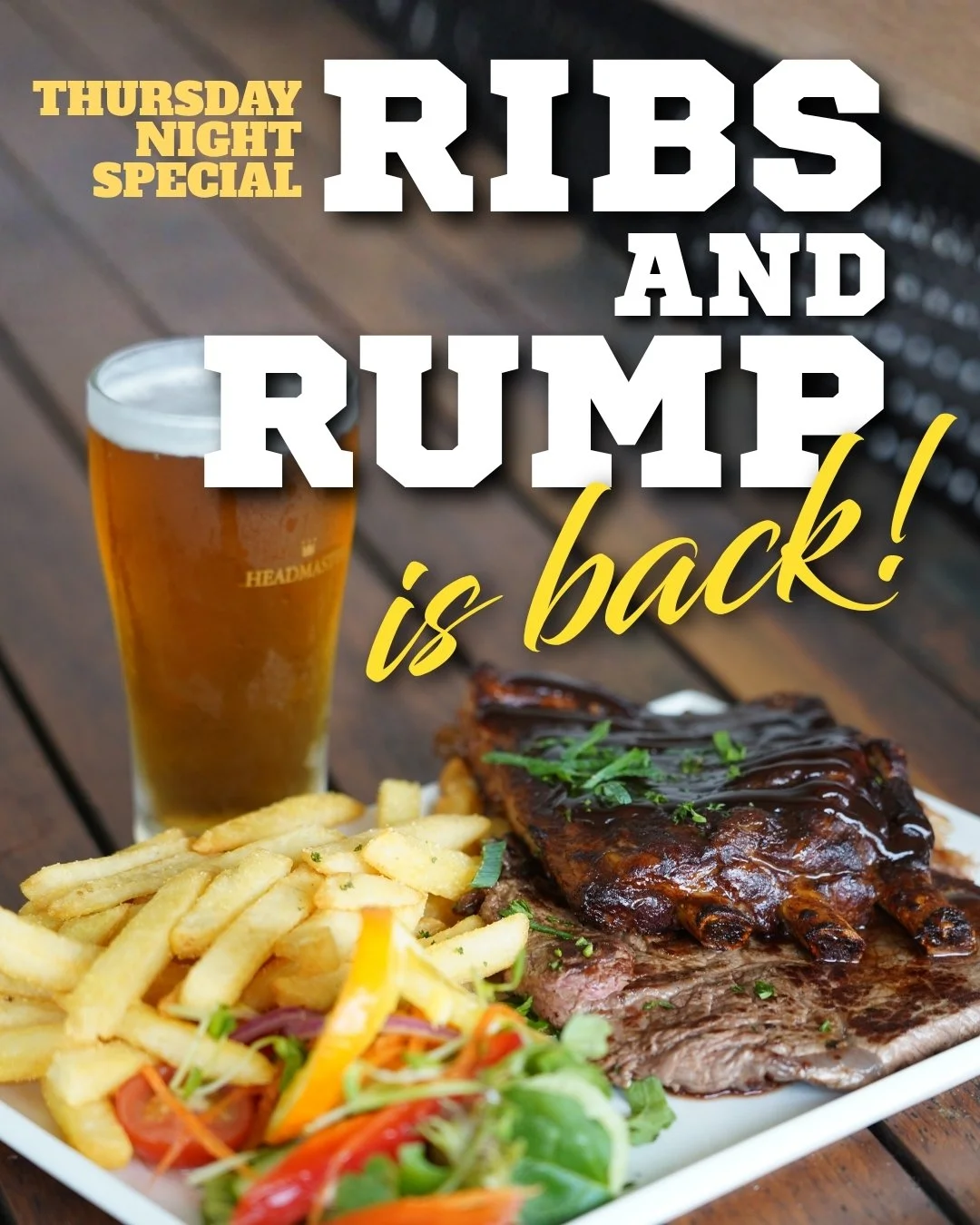 IT'S BACK... Our RIBS &amp; RUMP special returns to THE CREEK! 🔥

You asked for it. We've listened.

One of Murphys Creek Tavern's most-loved specials is making a triumphant return to the menu!

Introducing our NEW Thursday Night Special...

🥩 200g