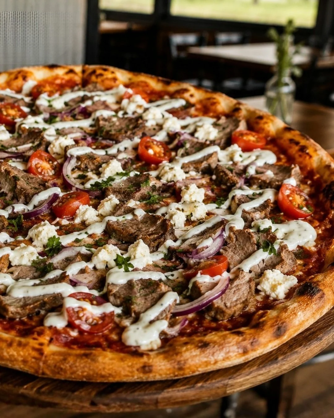 🥩🍕 Warning... you're about to MEAT your new favourite pizza.

Our Friday night line-up features two delicious gourmet creations we think you're going to love...

🍕  𝐆𝐫𝐞𝐞𝐤 𝐋𝐚𝐦𝐛 - Napoli sauce base with roast lamb, Feta cheese, cherry tomat