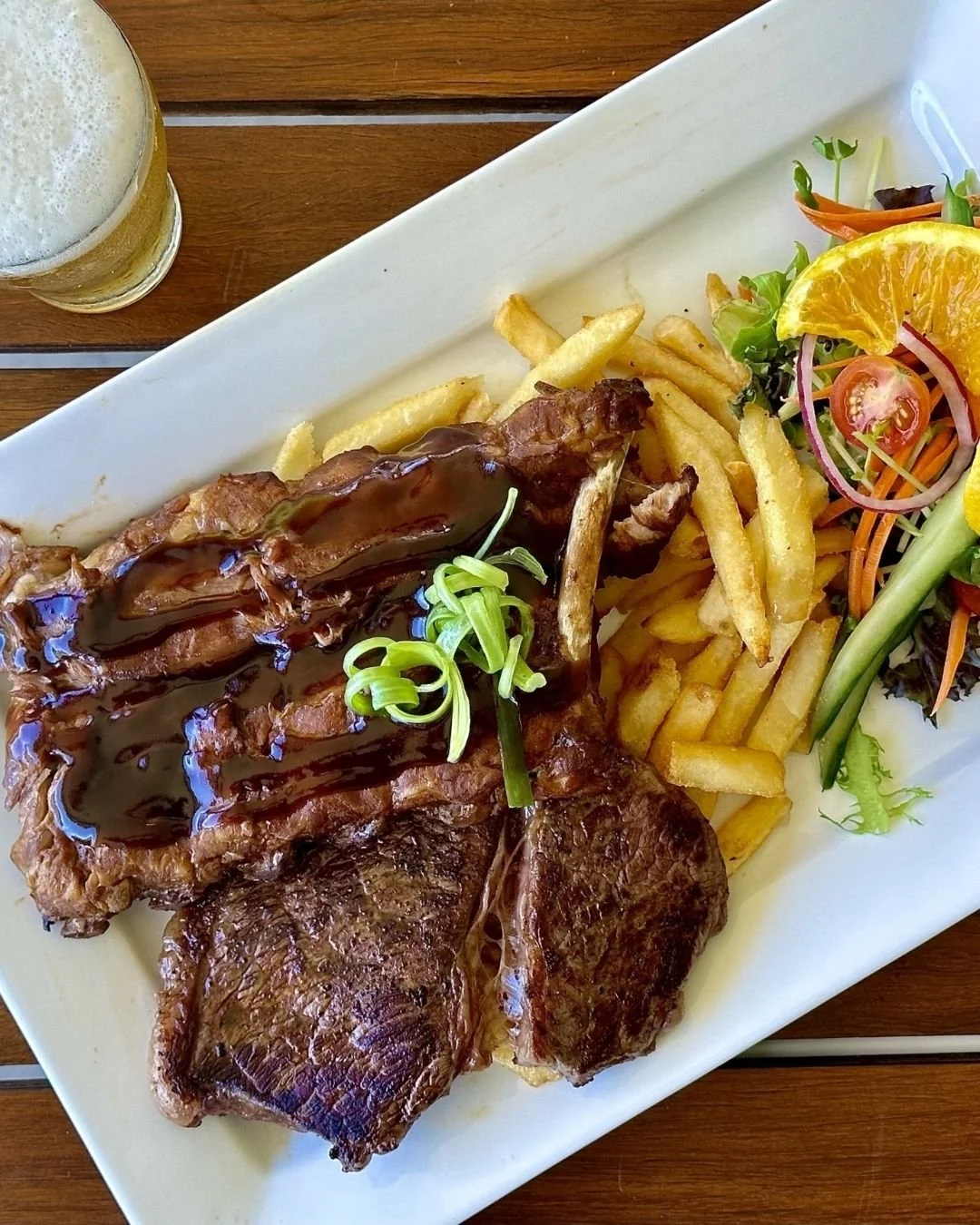 Ribs or rump? Why choose when you can have both!

Sink your teeth into a 200g, 120-day grain-fed rump, half a rack of pork ribs, chips and salad... all for just $30.

That&rsquo;s tonight's dinner sorted at the Creek. Available tonight from 5:30pm.

