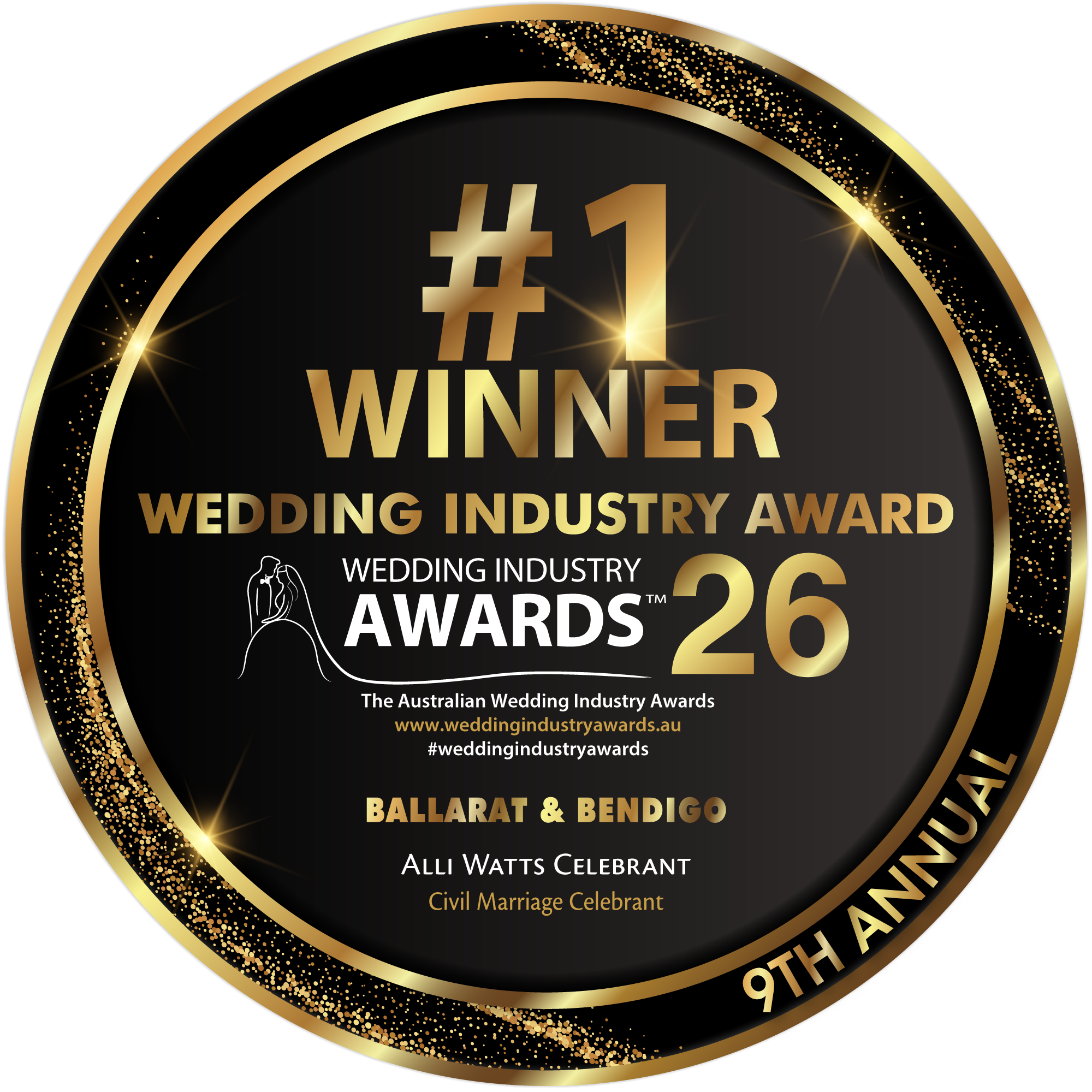 Winner, Wedding Industry Awards 2026, Bendigo and Ballarat, Alli Watts