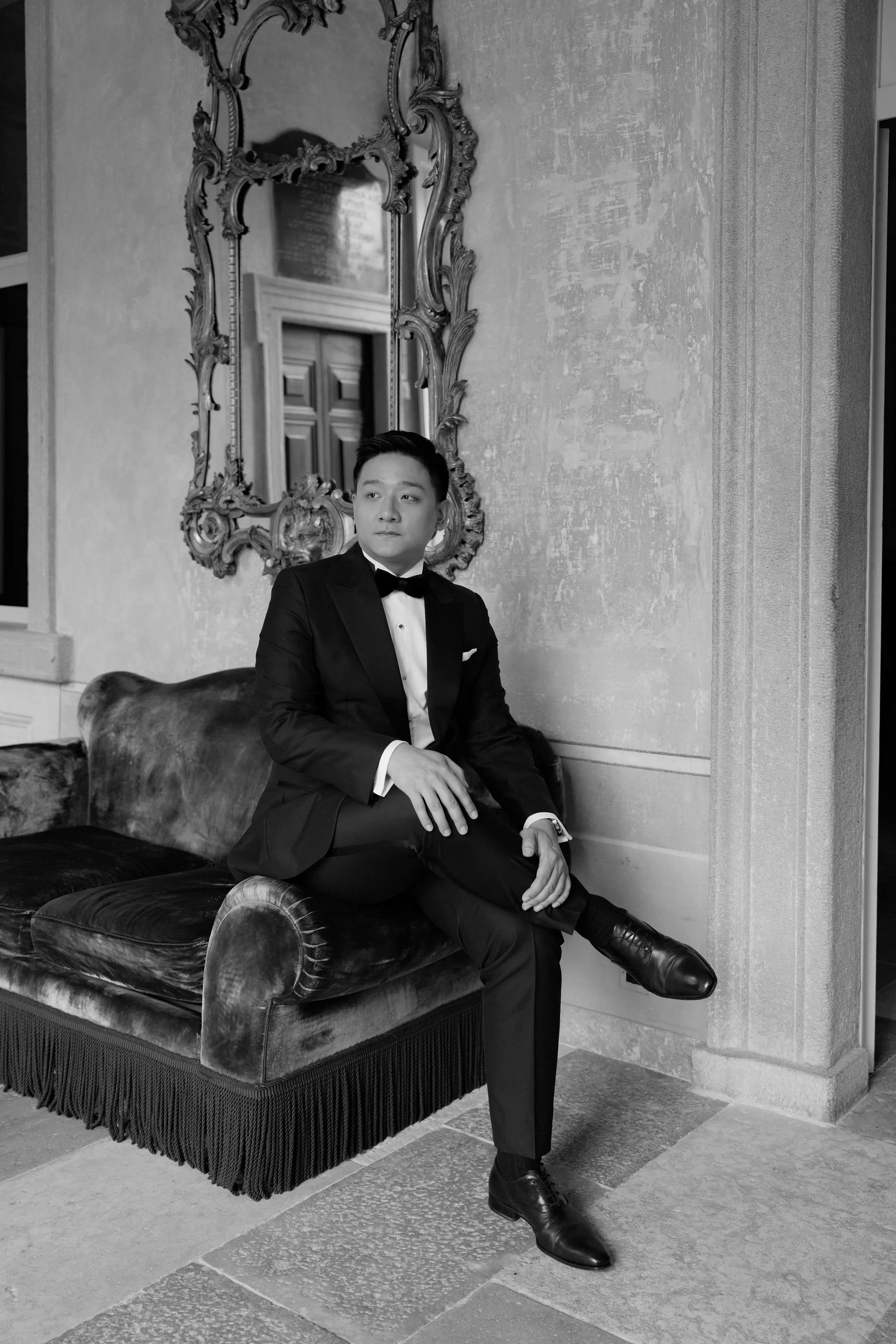 Villa Balbiano historic architecture modern portrait backdrop