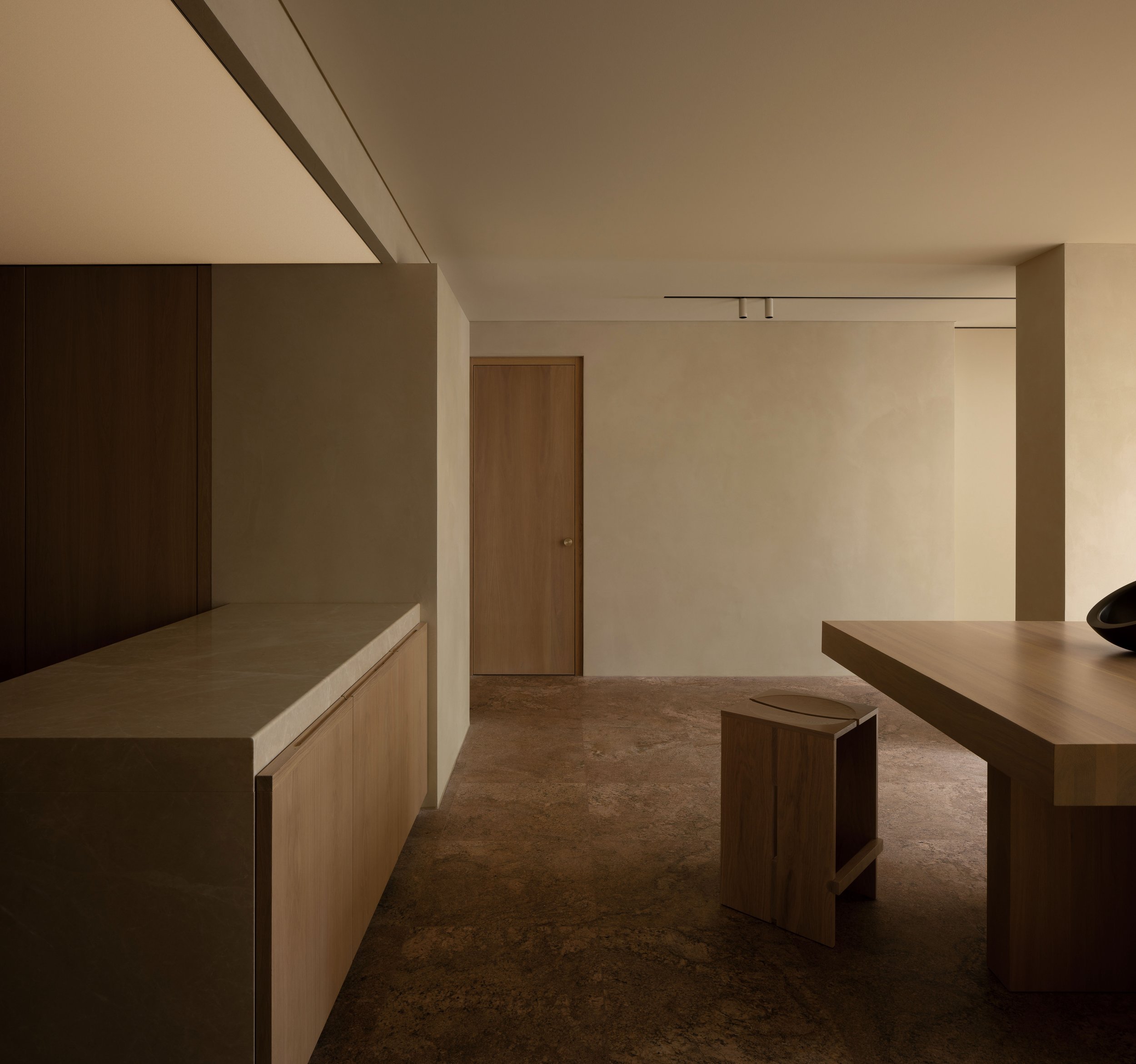 LDS II Residence brings two adjoining mid-century houses together through a central courtyard and two connecting elements, retaining valuable existing fabric while establishing a coherent new order.