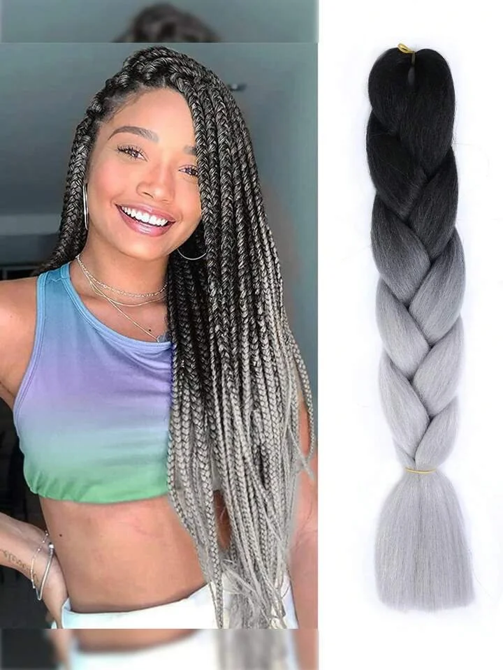 Ombré coloured braids