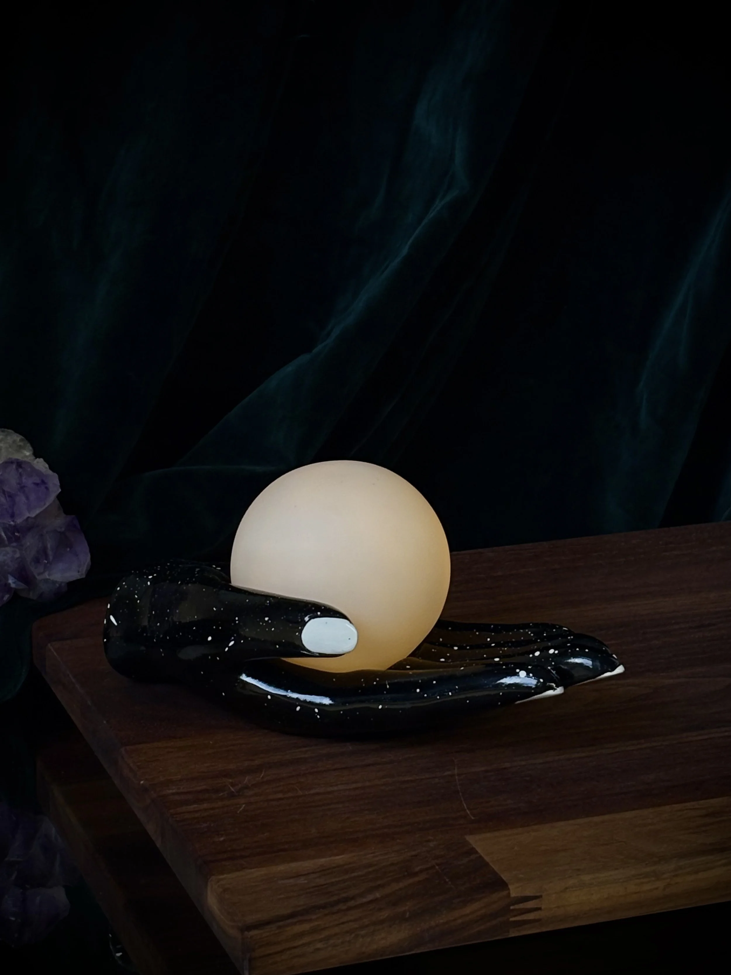 A Handful of Moonlight — Decorative Hand & Orb Light
