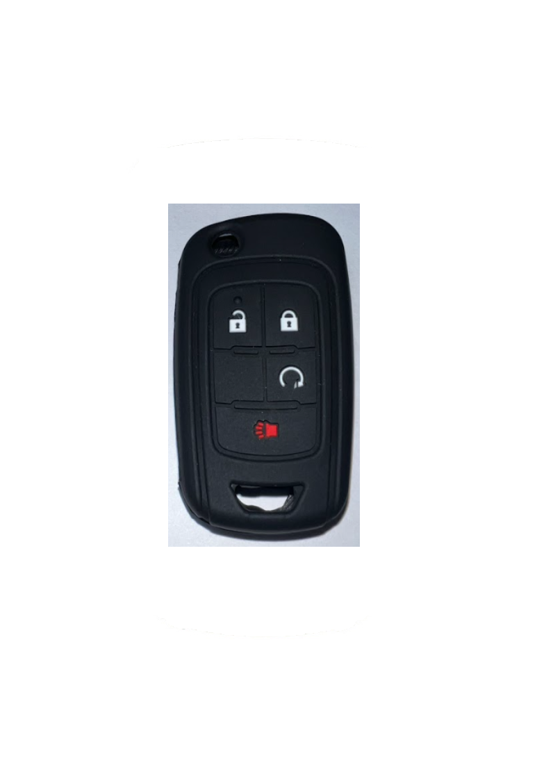 GM 4 Button with Remote Start on Right Middle Flip Style Remote Silicone Cover