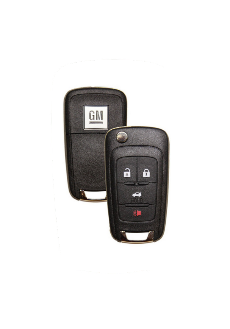 2010 - 2024 GM Branded 4 Button NON-Proximity Keyless Entry Flip Remote - NEW OEM