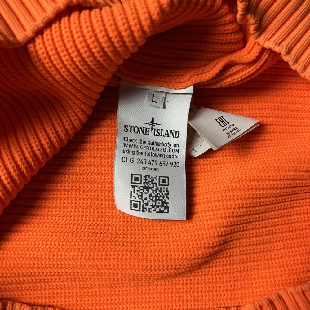 Stone Island Marina Cable Knit In Orange — 03ARCHIVECLUB