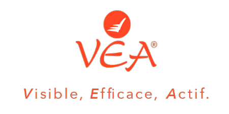 Logo VEA avec le slogan "Visible, Efficace, Actif."