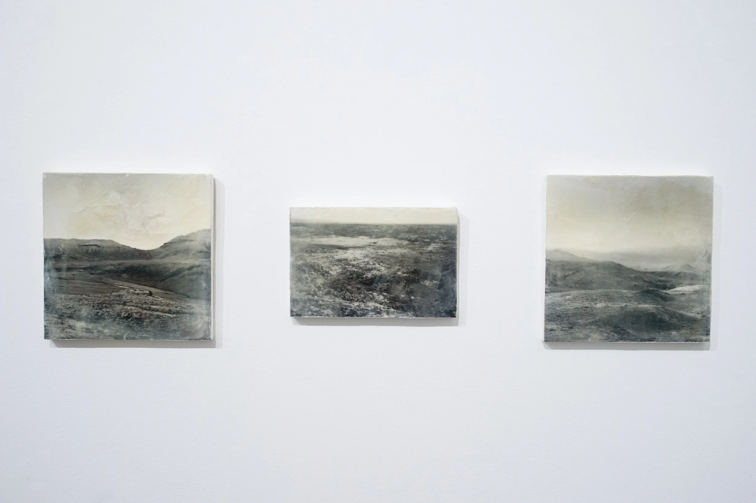 Apparizione IV, Apparizione V, Apparizione III,

gelatin silver print, beeswax, damar resin, pigments on board
30 cm x 30 cm x 180 mm
20 cm x 30 cm x 180 mm
30 cm x 30 cm x 180 mm
2026
