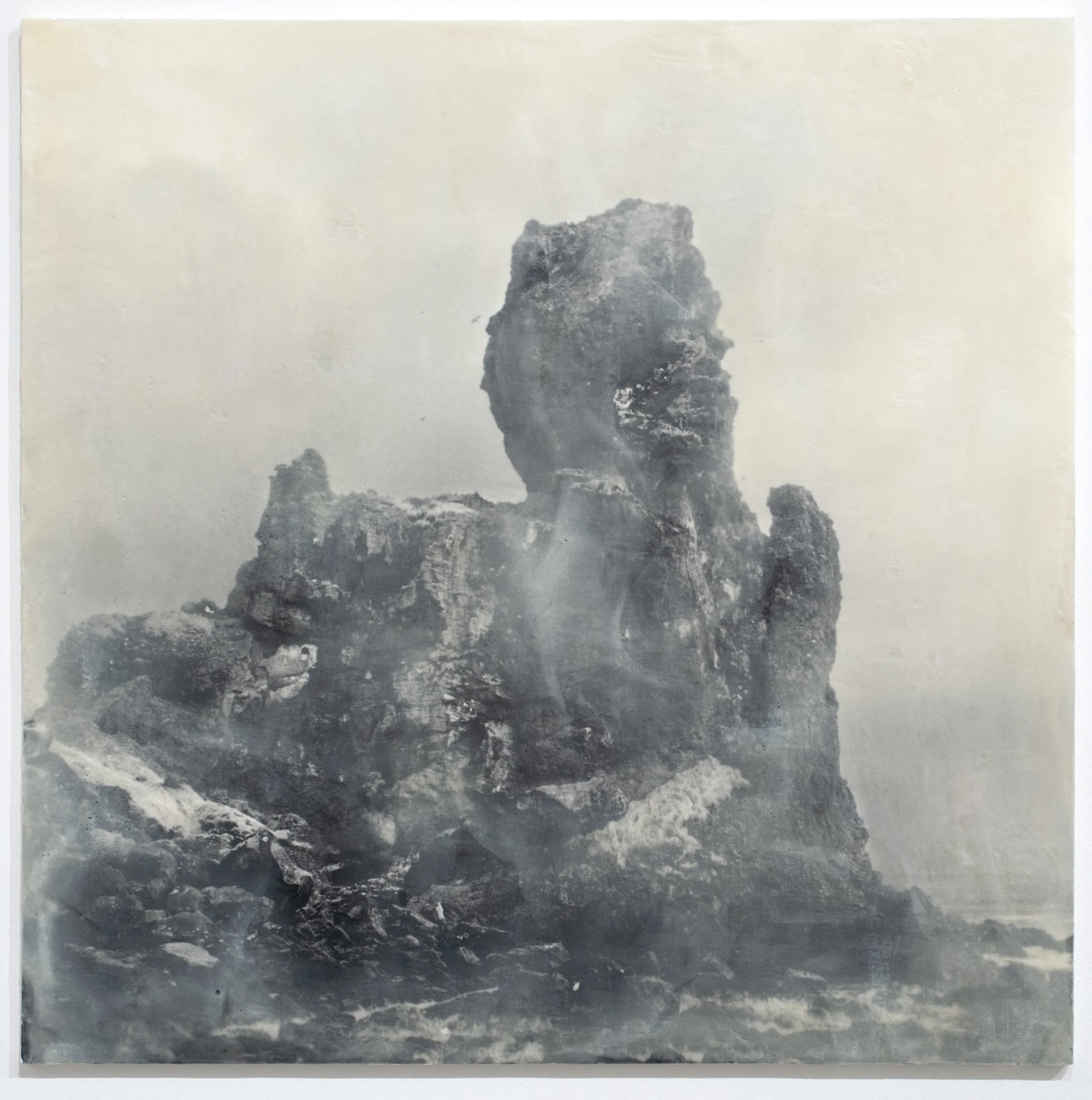 Cathedral, 
gelatin silver print, wax, damar resin, pigments on board
110 cm x 110 cm x 150 mm
2026
