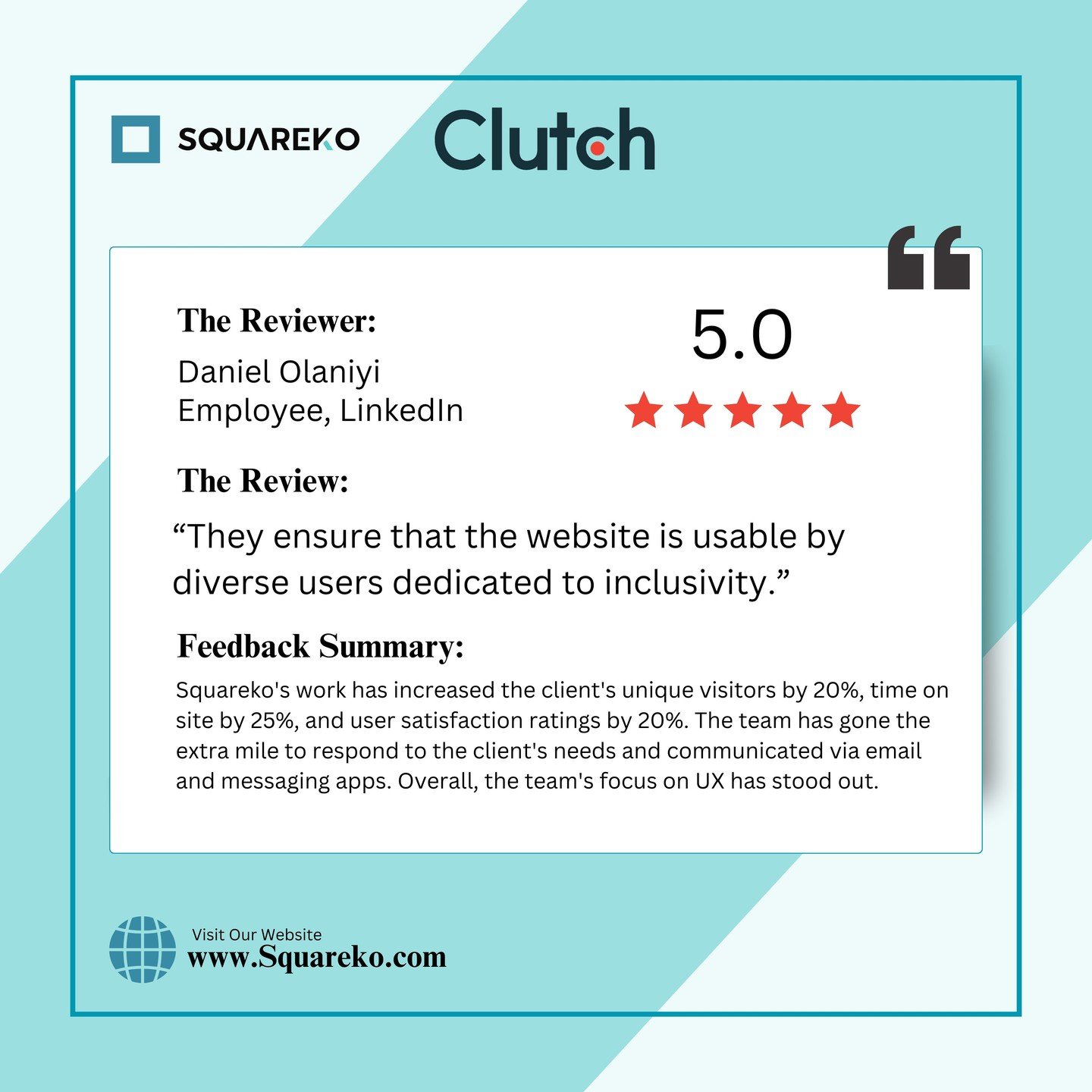 We&rsquo;re thrilled to announce that Squareko has earned 4 amazing reviews on Clutch! 🚀

Your trust and feedback inspire us to keep crafting stunning Squarespace websites that don&rsquo;t just look good&mdash;they work hard for your business. 💻✨

