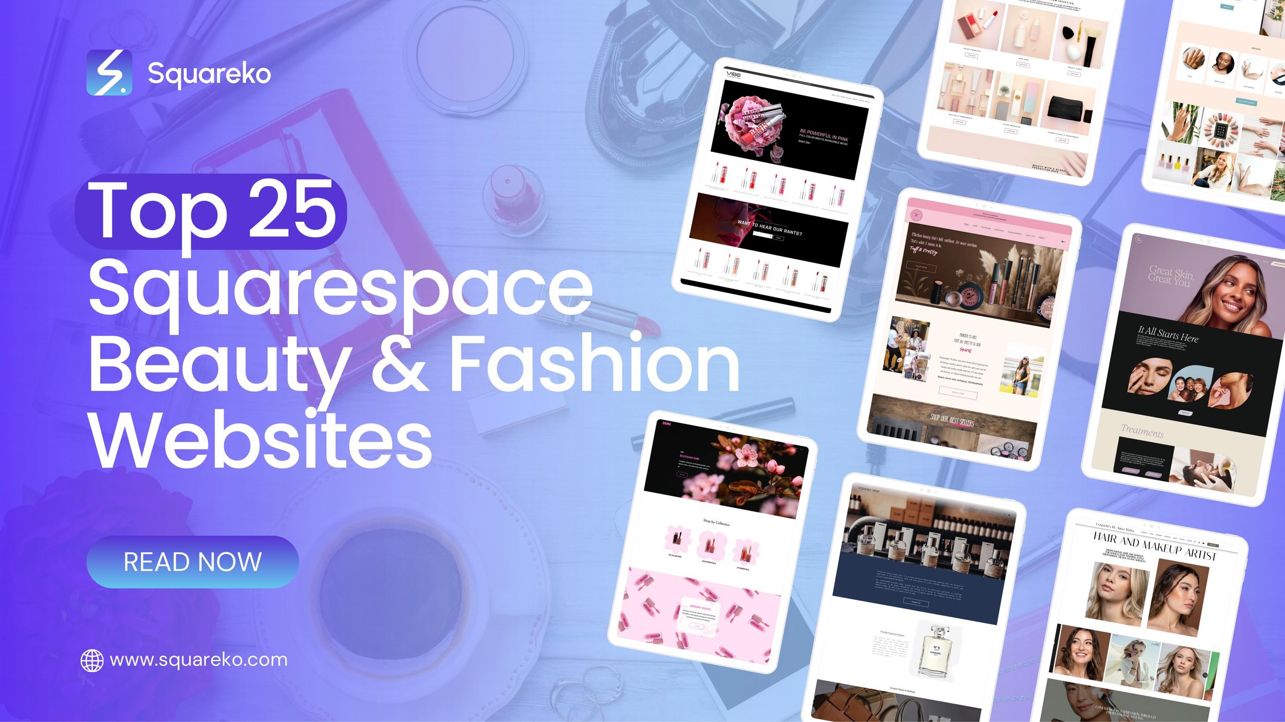 Top 25 Squarespace Beauty &amp; Fashion Websites (2026 Edition)