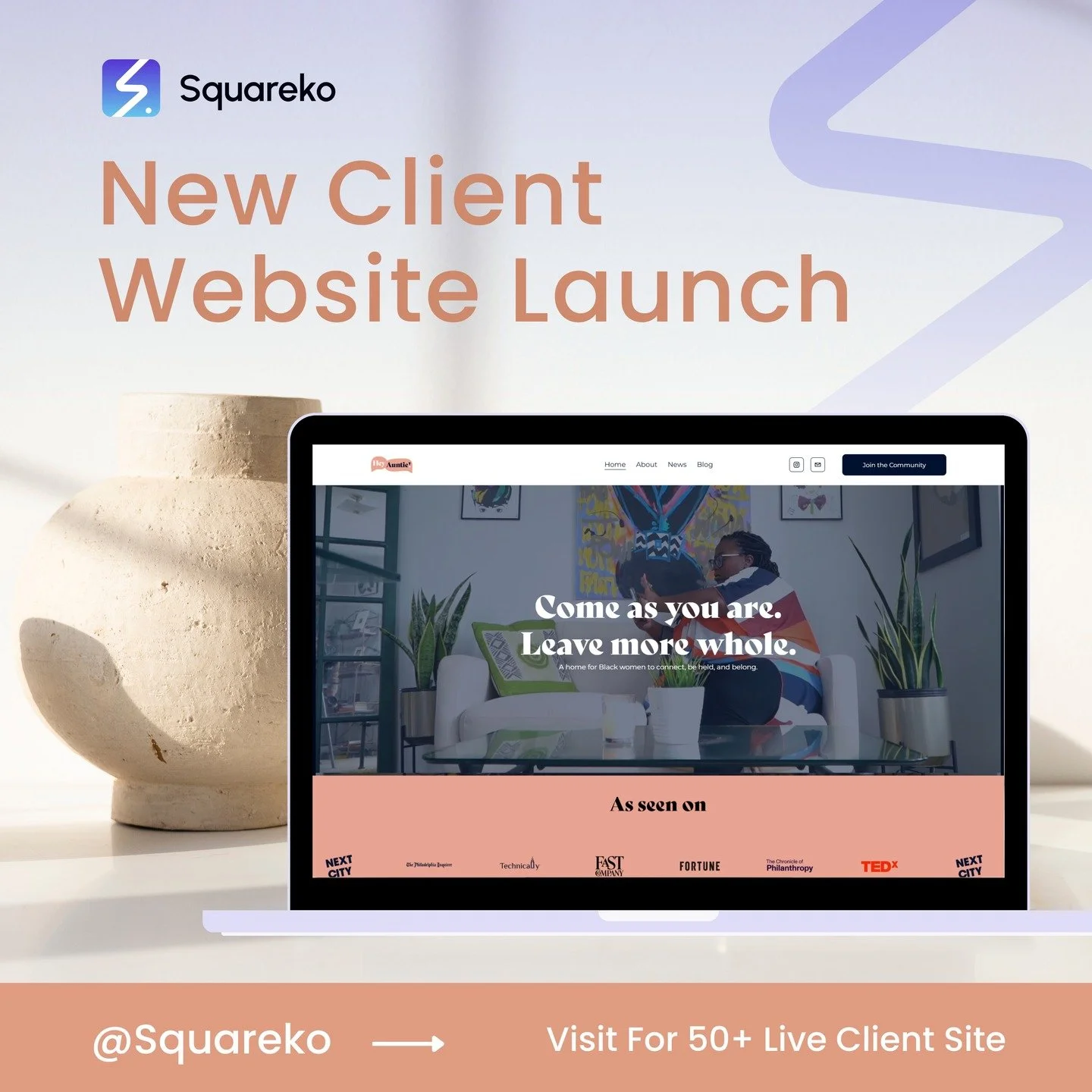 Another client. Another successful launch. 🚀✨

We just launched a brand-new Squarespace website&mdash;clean design, clear messaging, and built to grow.
This is what happens when strategy meets execution. 💙

If your website feels outdated or underpe