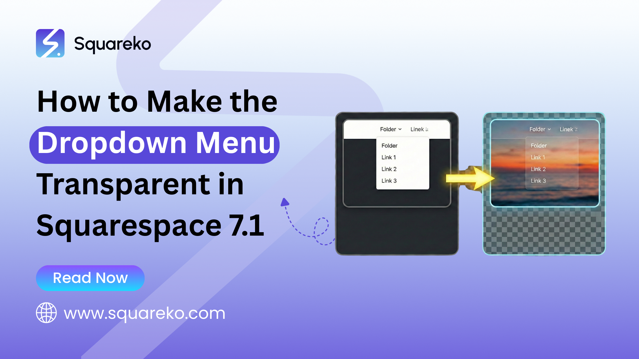 How to Make the Dropdown (Folder) Menu Transparent in Squarespace 7.1