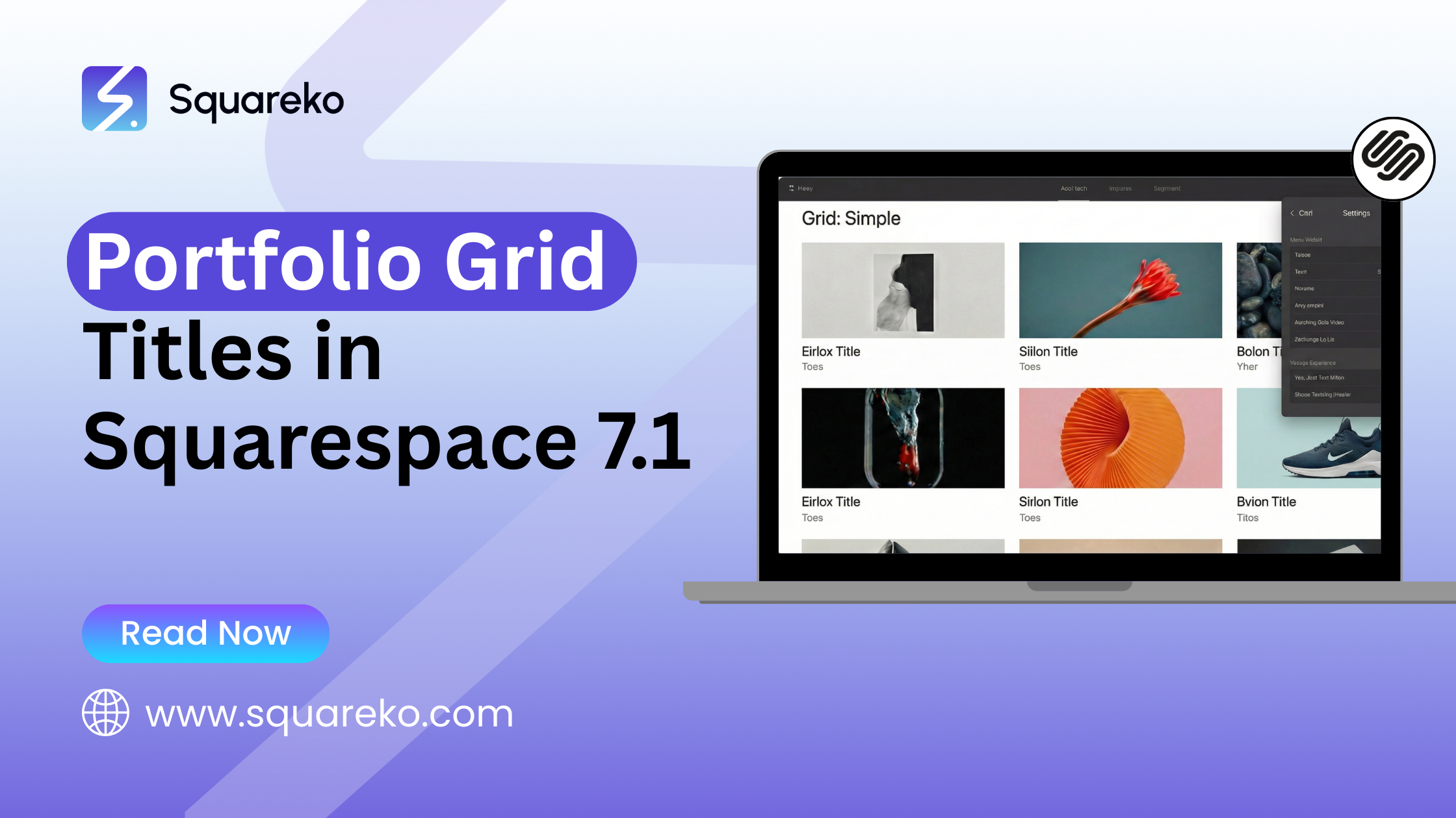 Portfolio Grid Titles in Squarespace 7.1 (How to Style, Resize &amp; Control Them)