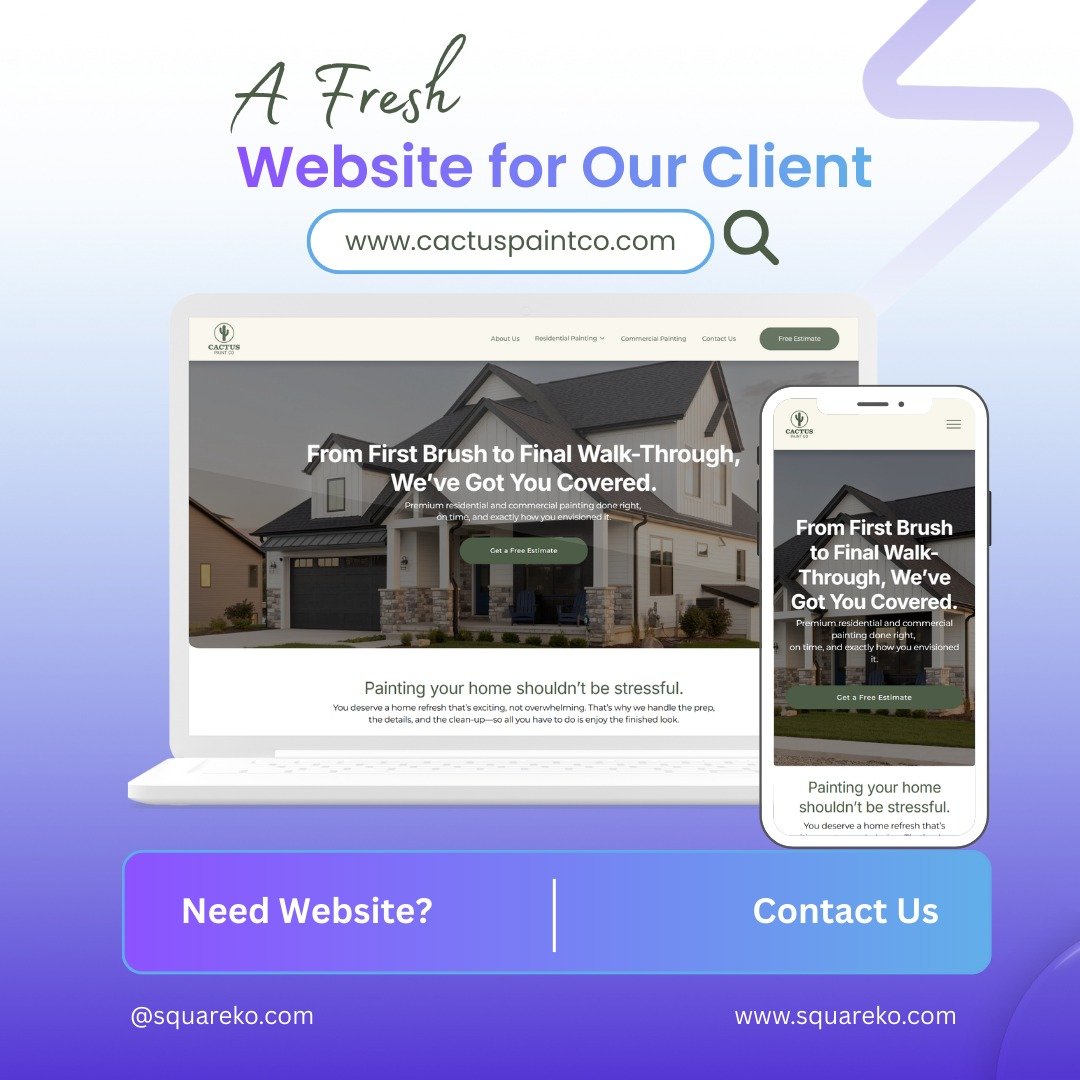 𝗘𝗹𝗲𝘃𝗮𝘁𝗶𝗻𝗴 𝗮 𝗿𝗲𝘀𝗶𝗱𝗲𝗻𝘁𝗶𝗮𝗹 𝗽𝗮𝗶𝗻𝘁𝗶𝗻𝗴 𝗯𝘂𝘀𝗶𝗻𝗲𝘀𝘀 𝘄𝗶𝘁𝗵 𝗮 𝘀𝘁𝗿𝗮𝘁𝗲𝗴𝗶𝗰 𝗦𝗾𝘂𝗮𝗿𝗲𝘀𝗽𝗮𝗰𝗲 𝘄𝗲𝗯𝘀𝗶𝘁𝗲 𝗿𝗲𝗱𝗲𝘀𝗶𝗴𝗻. 

𝗧𝗵𝗲 𝗰𝗵𝗮𝗹𝗹𝗲𝗻𝗴𝗲 🛠️
Many service businesses, like our recent residential