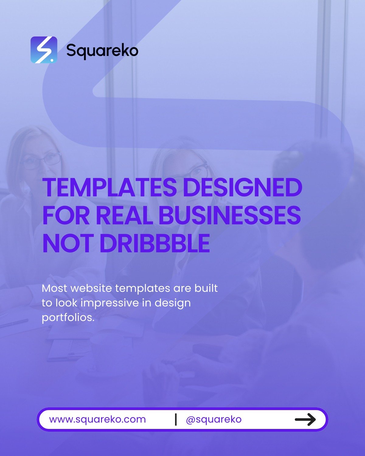 𝗧𝗲𝗺𝗽𝗹𝗮𝘁𝗲𝘀 𝗗𝗲𝘀𝗶𝗴𝗻𝗲𝗱 𝗳𝗼𝗿 𝗥𝗲𝗮𝗹 𝗕𝘂𝘀𝗶𝗻𝗲𝘀𝘀𝗲𝘀 &mdash; 𝗡𝗼𝘁 𝗗𝗿𝗶𝗯𝗯𝗯𝗹𝗲.
Many website templates are designed to look impressive in design galleries.

𝗣𝗲𝗿𝗳𝗲𝗰𝘁 𝗹𝗮𝘆𝗼𝘂𝘁𝘀.
𝗧𝗿𝗲𝗻𝗱𝘆 𝘁𝘆𝗽𝗼𝗴𝗿𝗮𝗽𝗵𝘆.
?