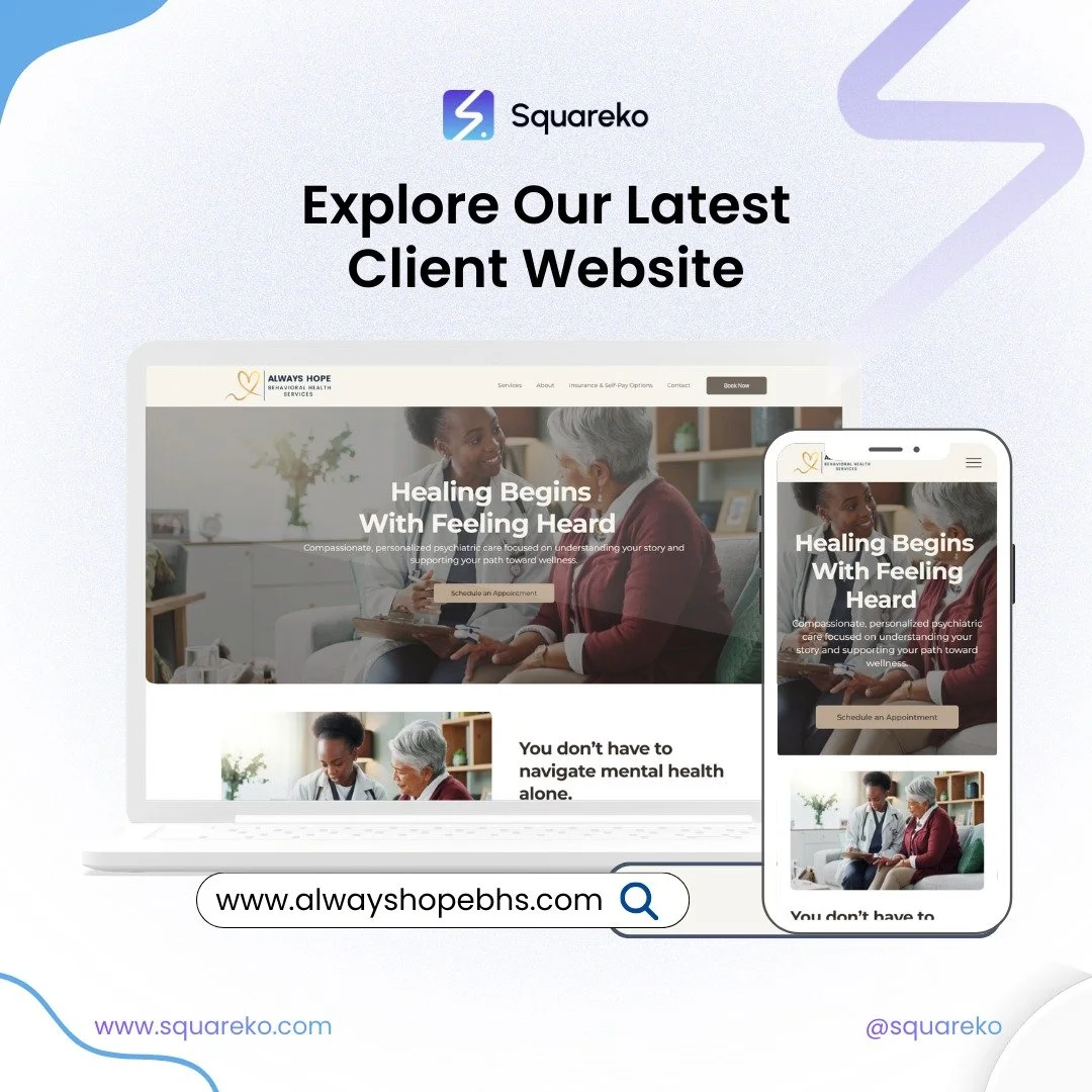 𝗔 𝗰𝗮𝗹𝗺, 𝘁𝗿𝘂𝘀𝘁𝘄𝗼𝗿𝘁𝗵𝘆 𝘄𝗲𝗯𝘀𝗶𝘁𝗲 𝗲𝘅𝗽𝗲𝗿𝗶𝗲𝗻𝗰𝗲 𝗳𝗼𝗿 𝗮 𝗺𝗲𝗻𝘁𝗮𝗹 𝗵𝗲𝗮𝗹𝘁𝗵 𝗰𝗹𝗶𝗻𝗶𝗰.

We recently designed and launched the website for Always Hope Behavioral Health Services, a clinic dedicated to compassionate p