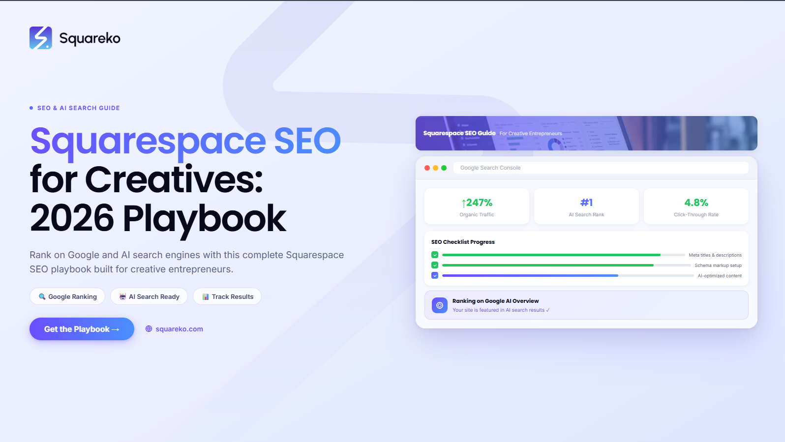 Squarespace SEO Guide for Creative Entrepreneurs: Rank on Google and AI Search in 2026