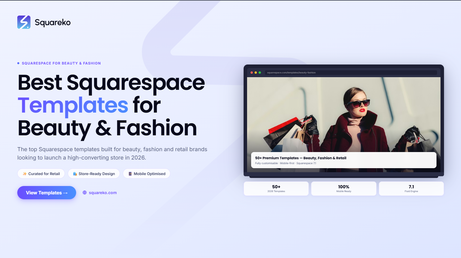 Best Squarespace Templates for Beauty, Fashion and Retail Brands in 2026