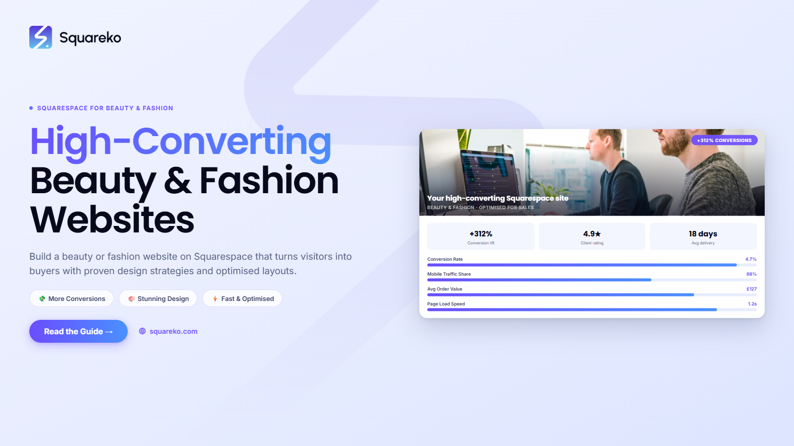 High-Converting Beauty &amp; Fashion Website on Squarespace