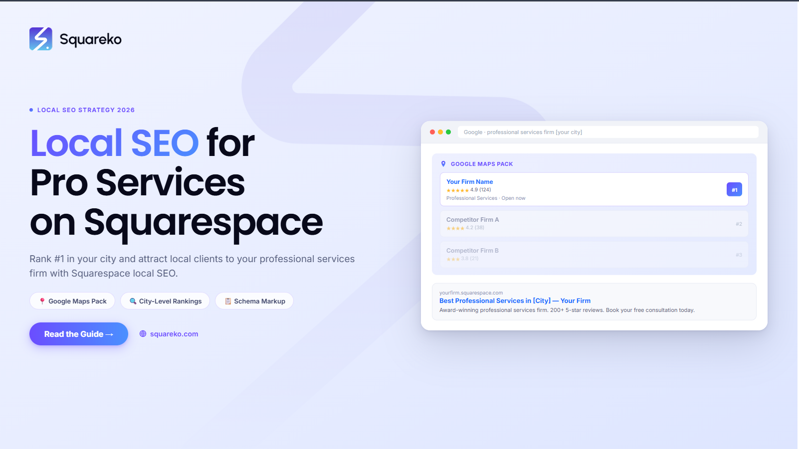 Local SEO for Professional Services on Squarespace: Rank #1 in Your City in 2026