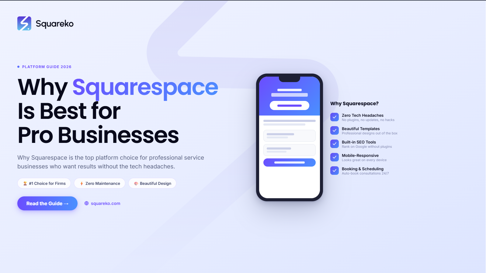 Why Squarespace Is the Best Platform for Professional Service Businesses in 2026