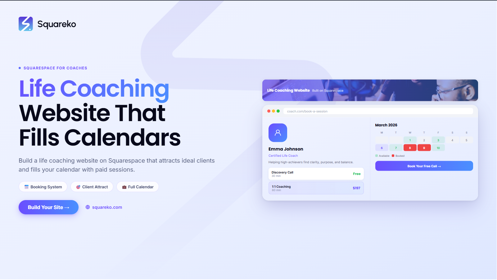 How to Build a Life Coaching Website on Squarespace That Fills Your Calendar