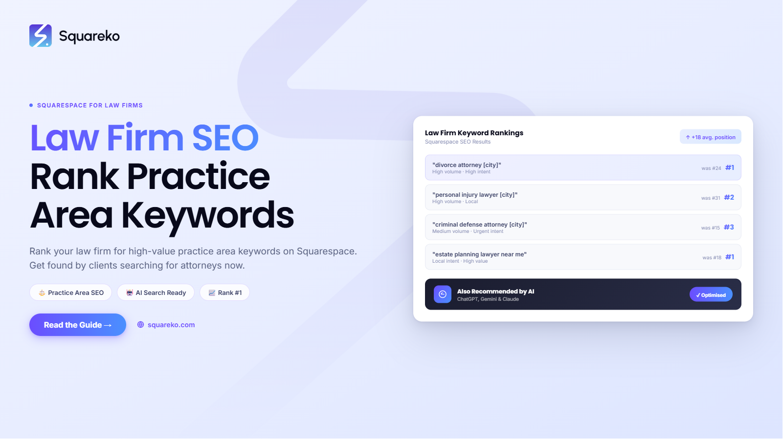 Law Firm SEO on Squarespace: Rank for Practice Area Keywords and AI Search in 2026