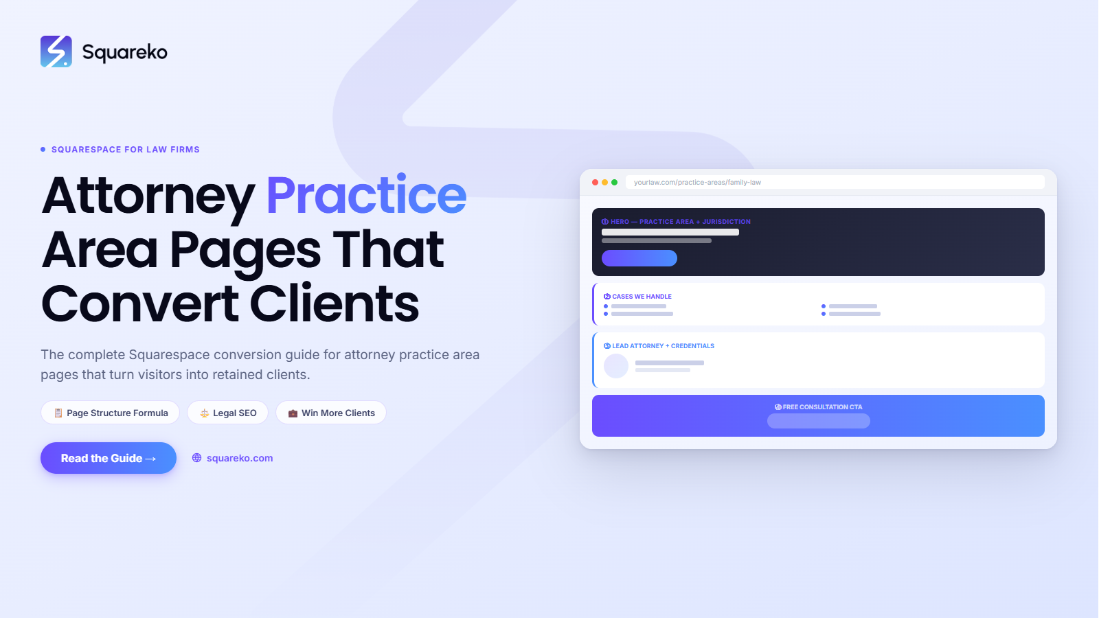 Attorney Practice Area Pages: Squarespace Conversion Guide