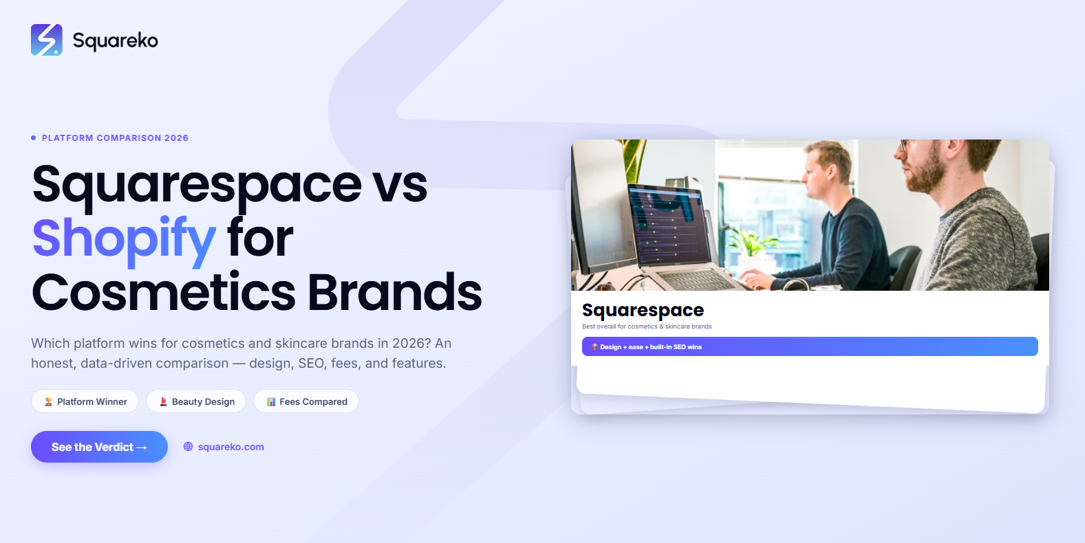 Squarespace vs Shopify for Cosmetics Brands: Which Platform Wins in 2026?