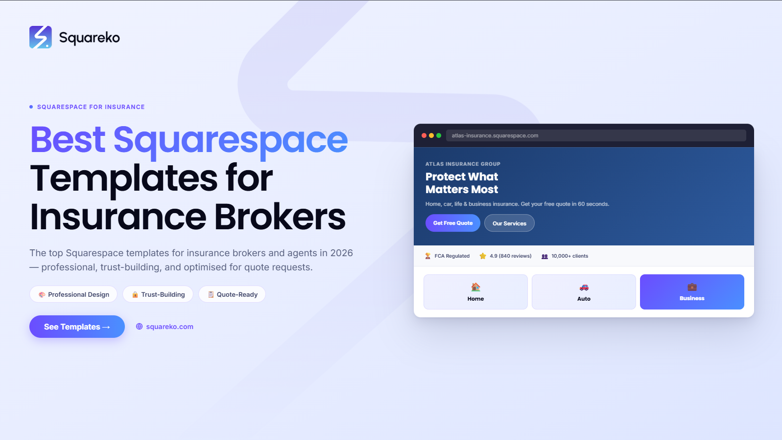 Best Squarespace Templates for Insurance Brokers and Agents in 2026