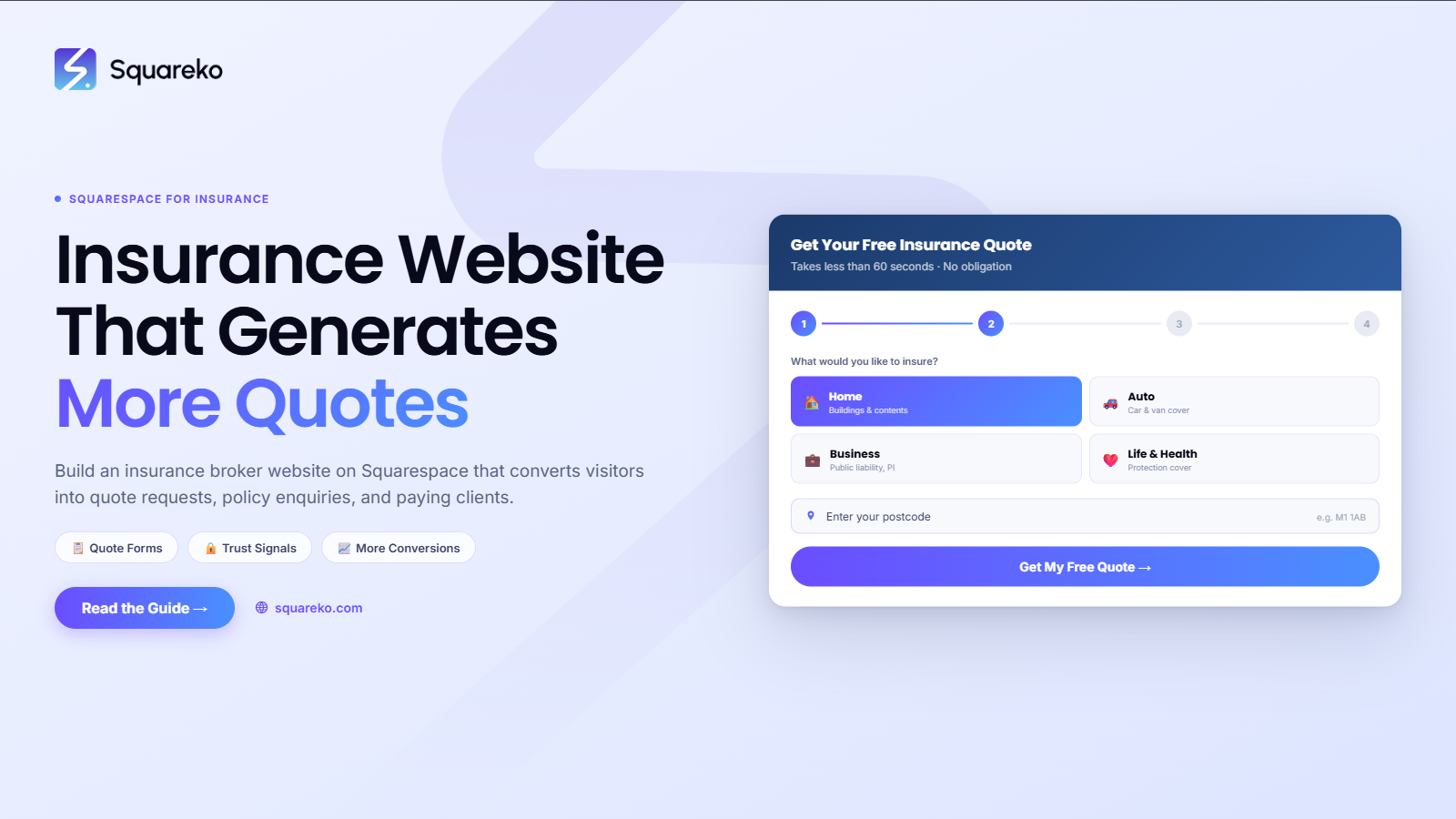 How to Build an Insurance Broker Website on Squarespace That Generates More Quote Requests