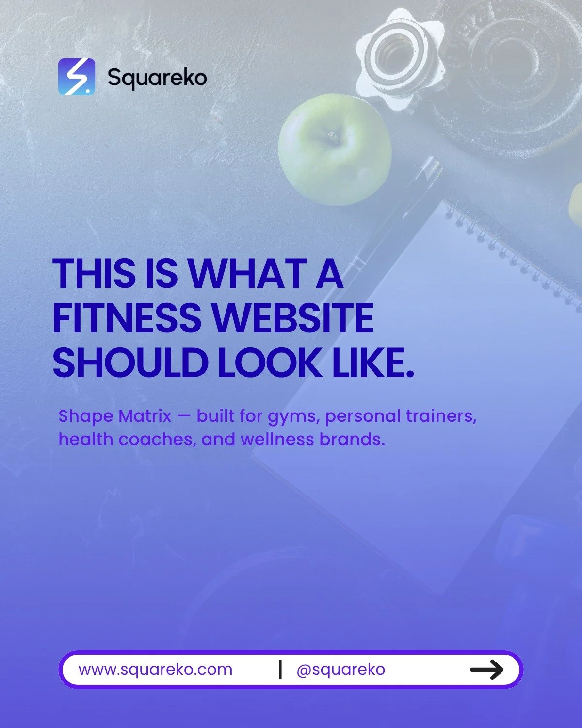 𝗧𝗵𝗶𝘀 𝗶𝘀 𝘄𝗵𝗮𝘁 𝗮 𝗳𝗶𝘁𝗻𝗲𝘀𝘀 𝘄𝗲𝗯𝘀𝗶𝘁𝗲 𝘀𝗵𝗼𝘂𝗹𝗱 𝗮𝗰𝘁𝘂𝗮𝗹𝗹𝘆 𝗹𝗼𝗼𝗸 𝗹𝗶𝗸𝗲. 💪

Not a wall of text. Not stock photos of barbells. A site that communicates strength, trust, and "yes, I want to train here" &mdash;