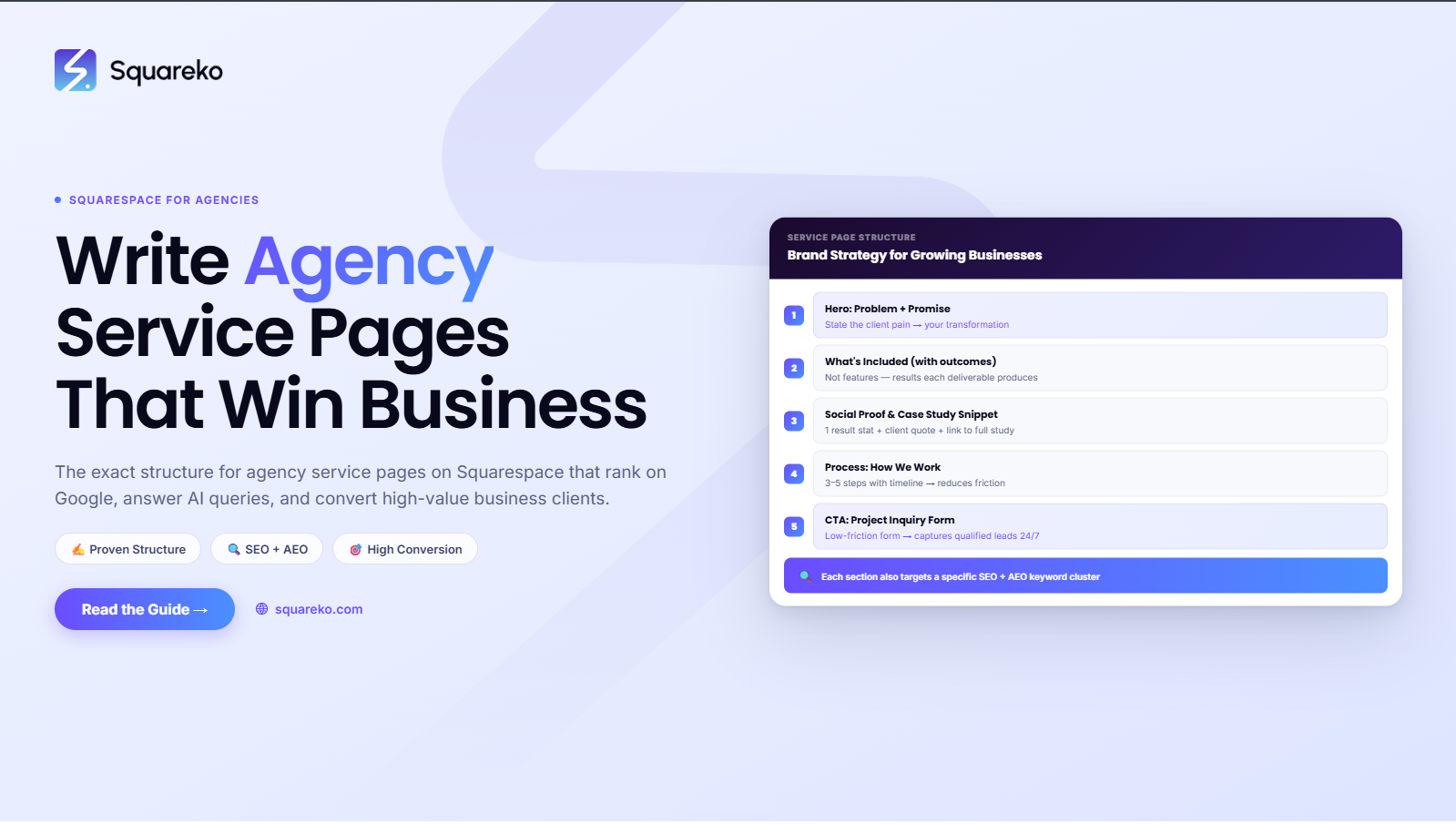 How to Write Agency Service Pages That Win New Business on Squarespace