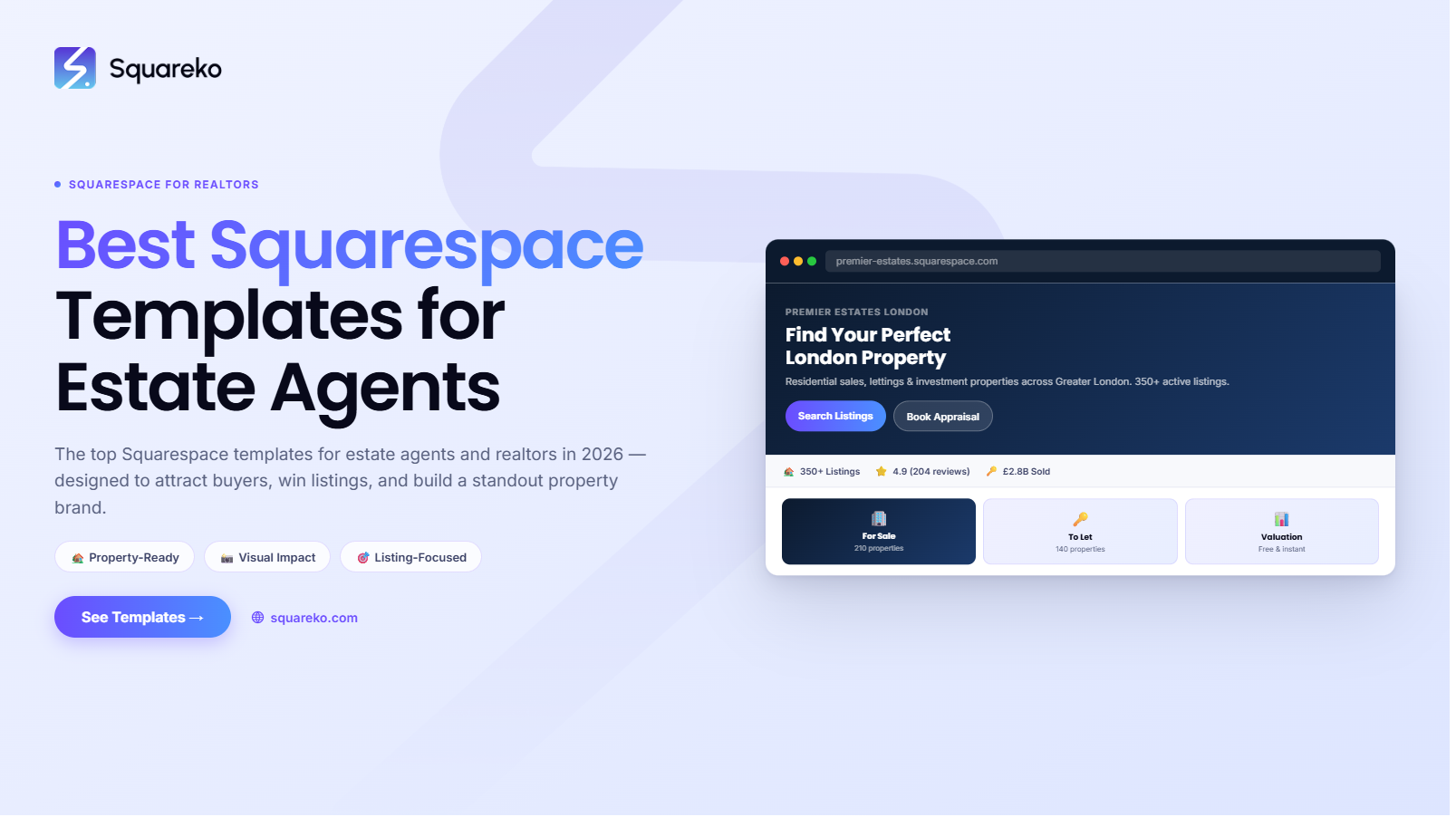 Best Squarespace Templates for Real Estate Agents and Realtors in 2026