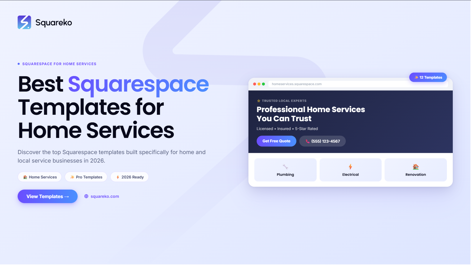 Best Squarespace Templates for Home and Local Service Businesses in 2026