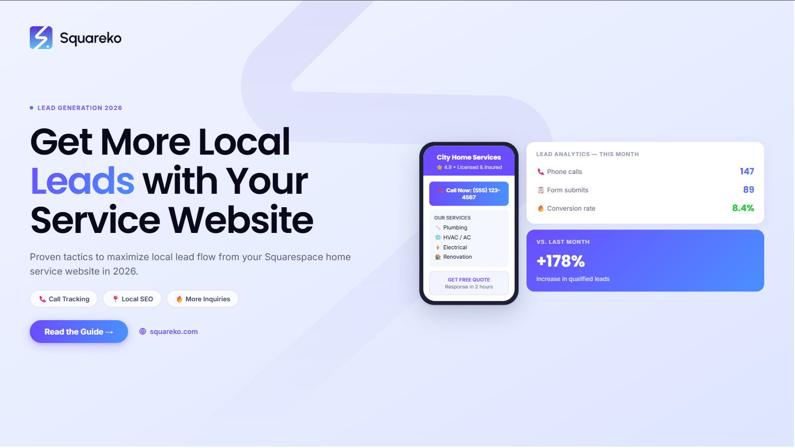 How to Get More Local Leads with Your Squarespace Home Service Website in 2026