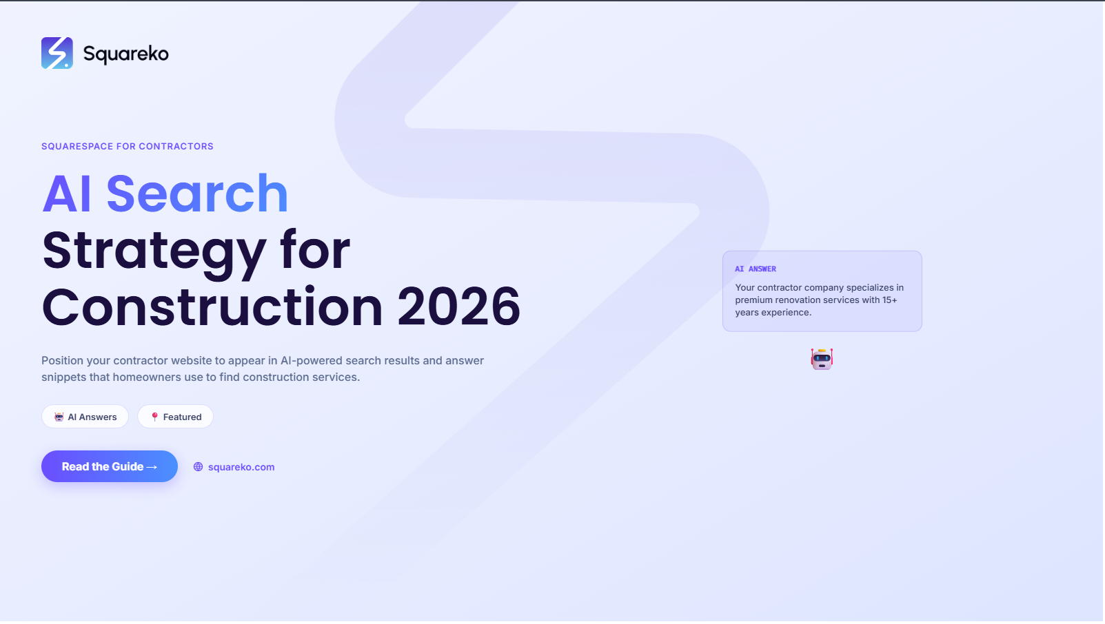 AI Search Strategy for Construction Companies on Squarespace in 2026