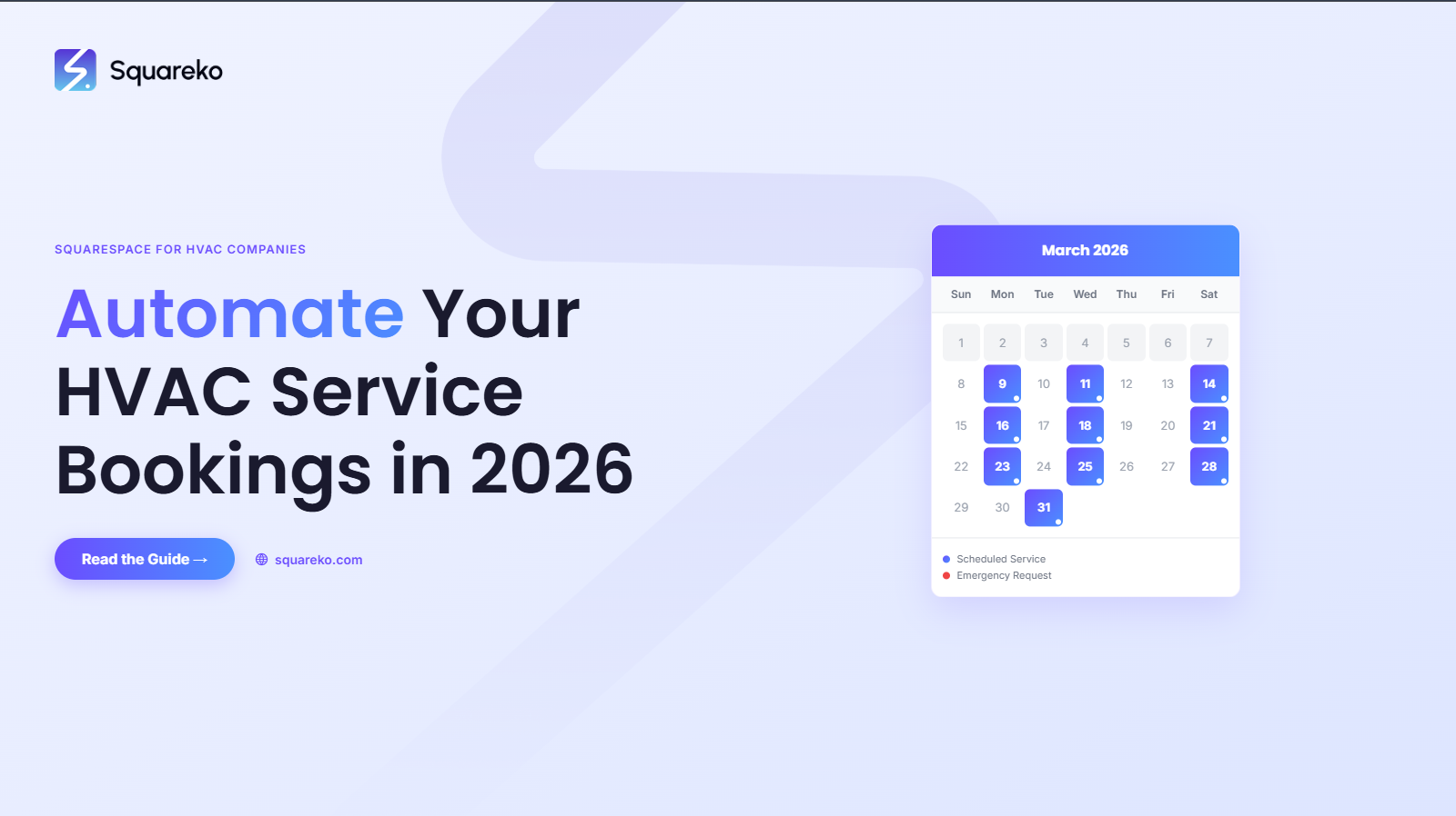 Squarespace Scheduling for HVAC and Plumbing Businesses: How to Automate Service Bookings
