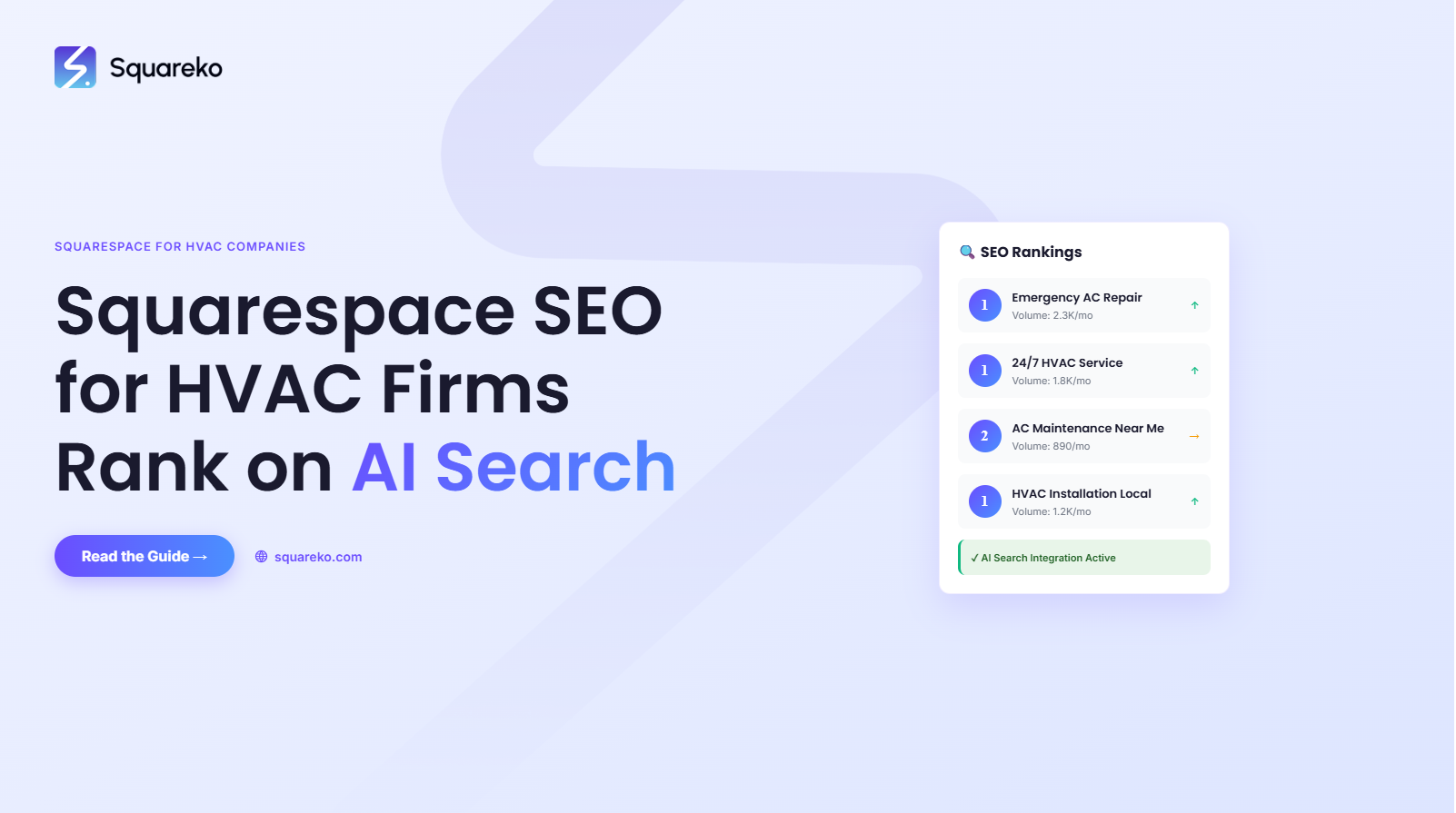 Squarespace SEO for HVAC and Plumbing Companies: Rank on Google and AI Search in 2026