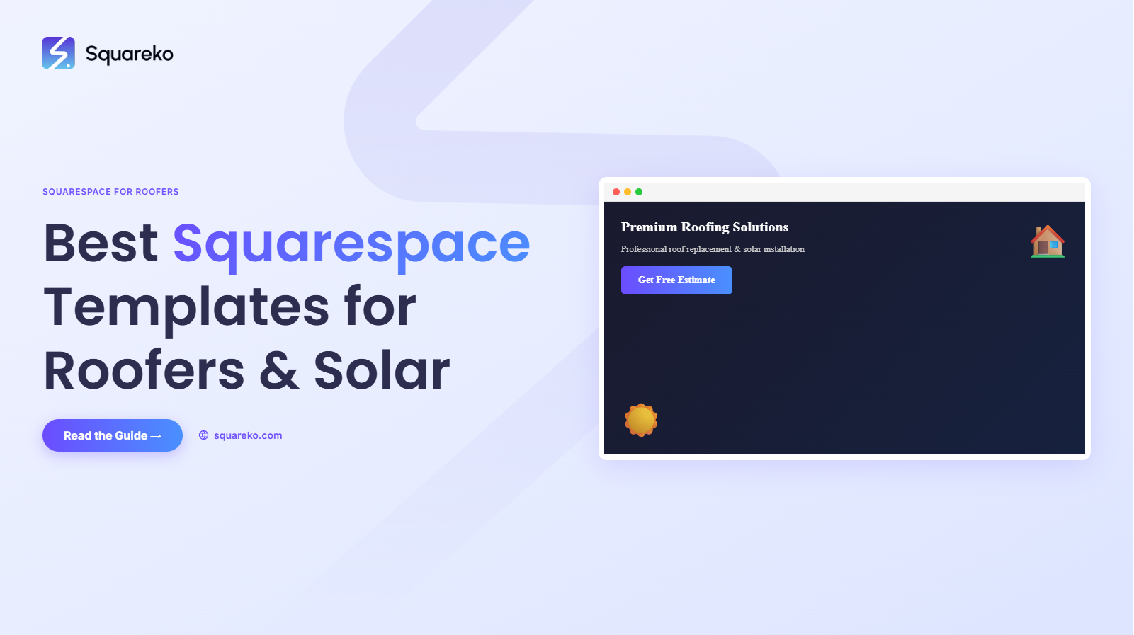 Best Squarespace Templates for Roofing Companies and Solar Installers in 2026