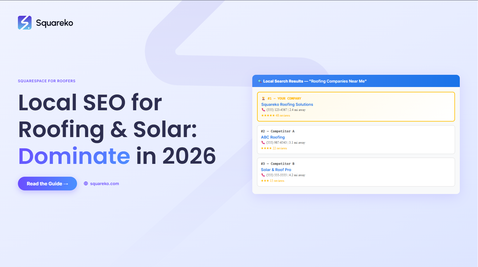 Local SEO for Roofing and Solar Companies on Squarespace: Dominate Your Local Market
