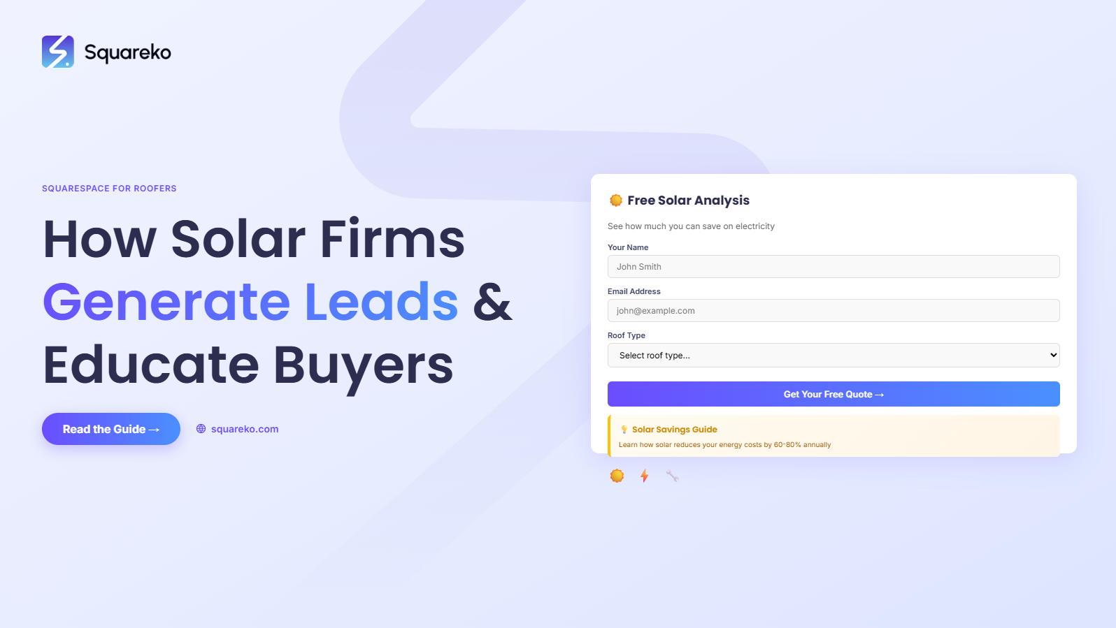 How Solar Companies Use Squarespace to Generate Homeowner Leads and Educate Buyers