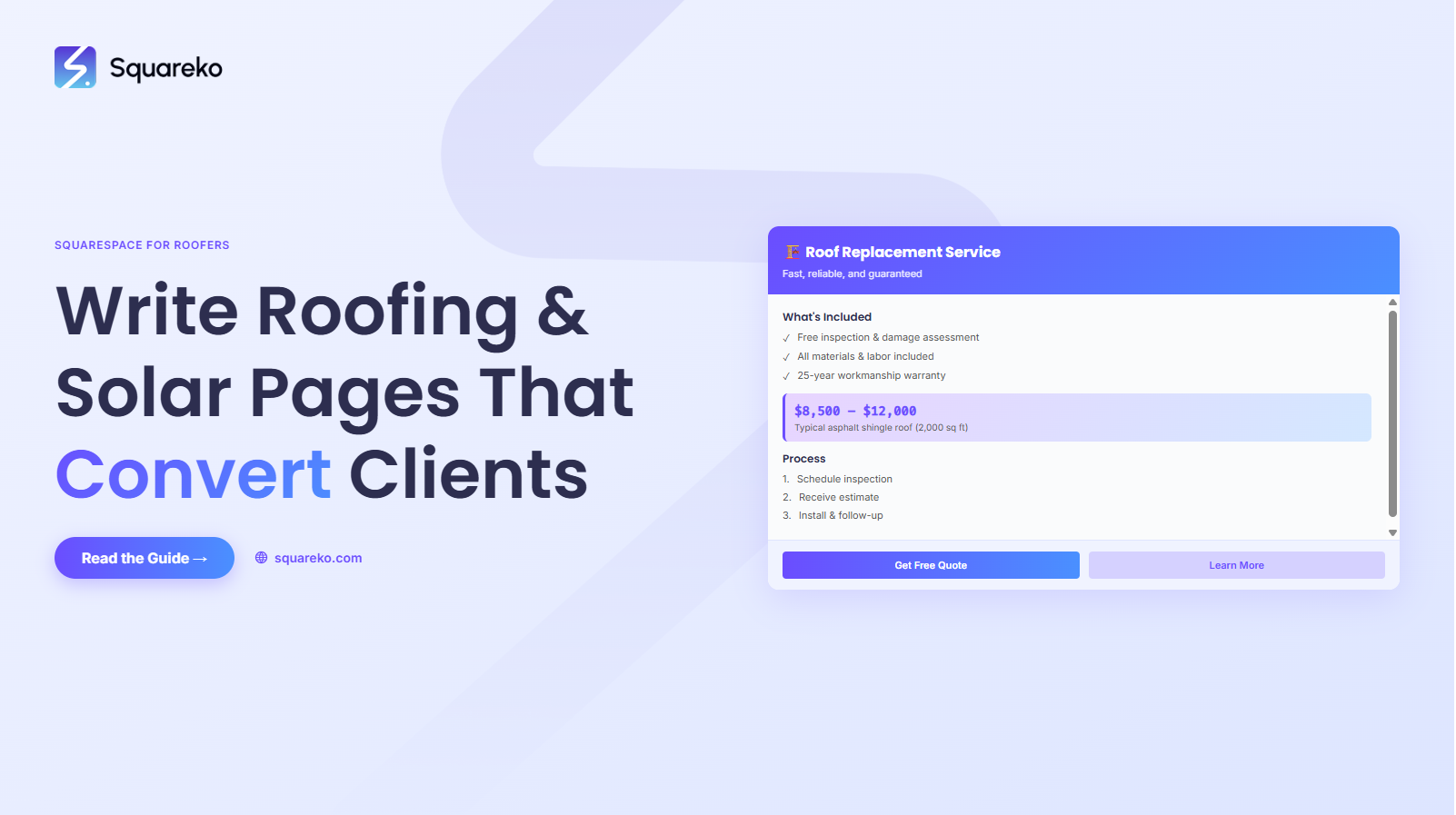How to Write Roofing and Solar Service Pages That Convert on Squarespace