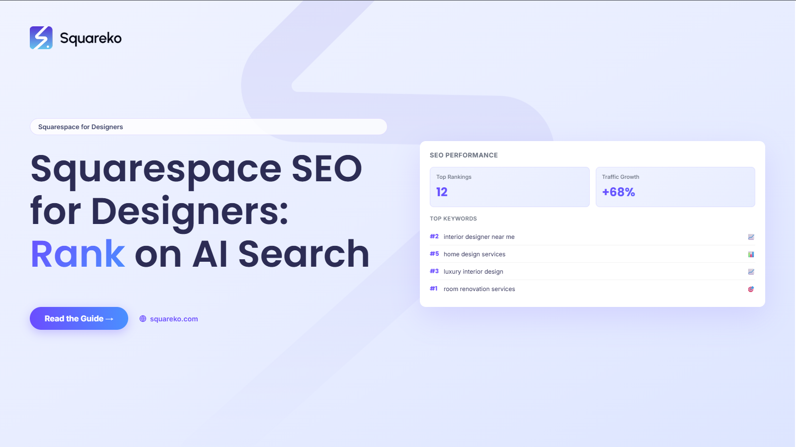 Squarespace SEO for Interior Designers: Rank on Google and AI Search in 2026