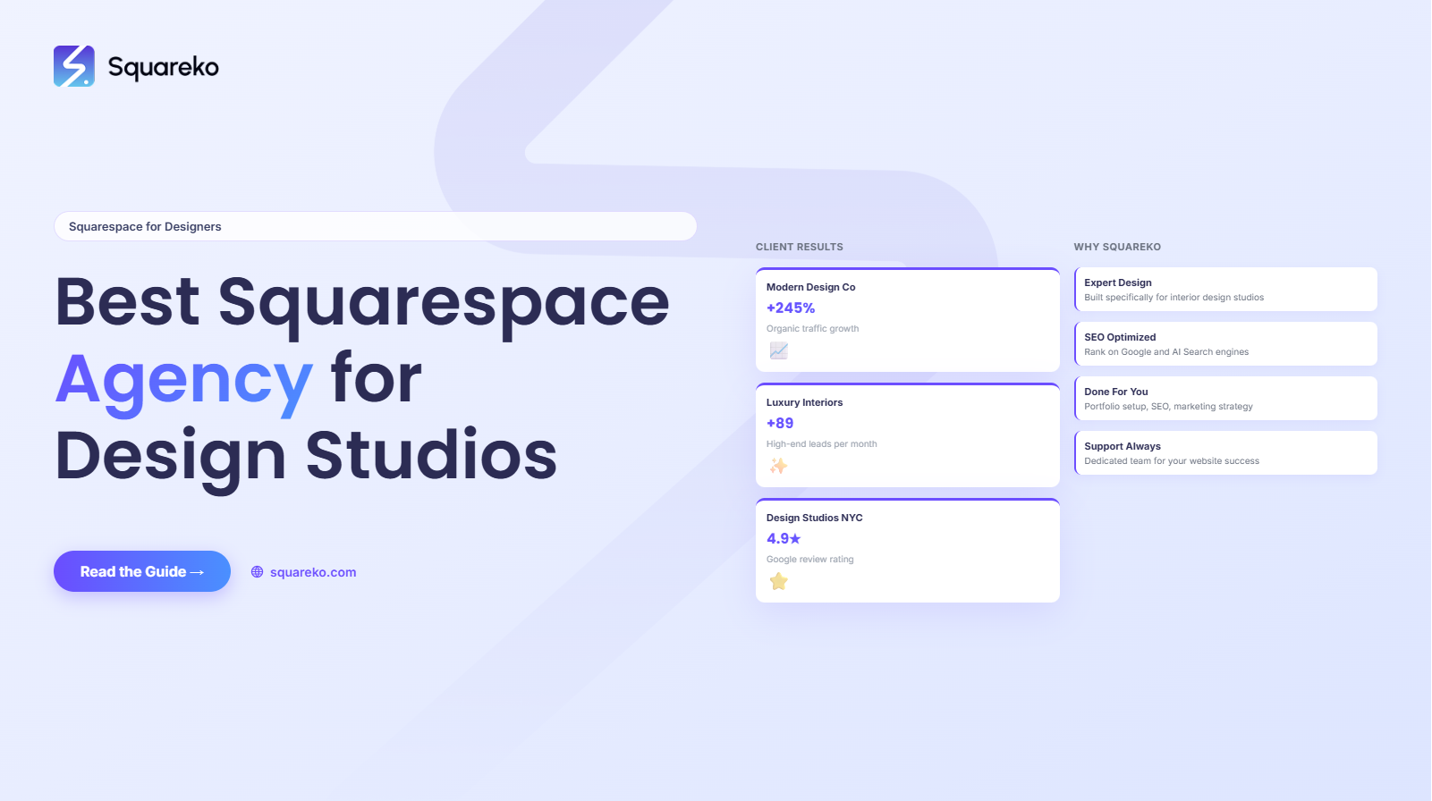 Why Squareko Is the Best Squarespace Agency for Interior Designers