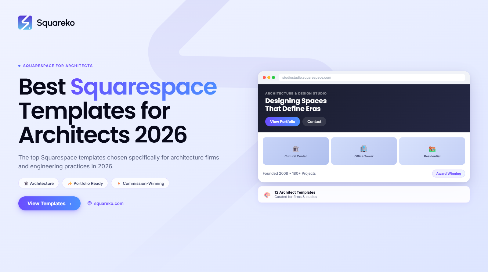 Best Squarespace Templates for Architects and Engineering Firms in 2026